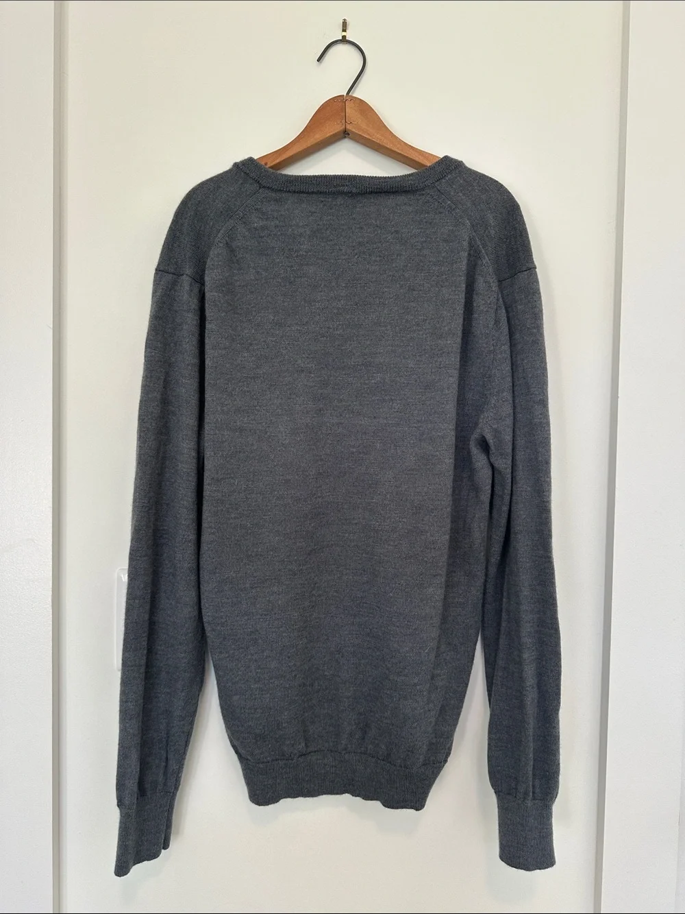 J. Crew Men's Charcoal Gray V-Neck Sweater